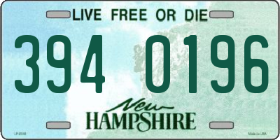 NH license plate 3940196