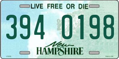 NH license plate 3940198