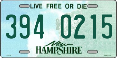 NH license plate 3940215