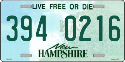 NH license plate 3940216