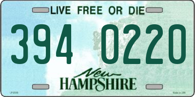 NH license plate 3940220