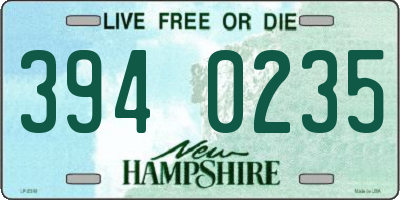 NH license plate 3940235