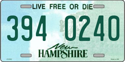 NH license plate 3940240