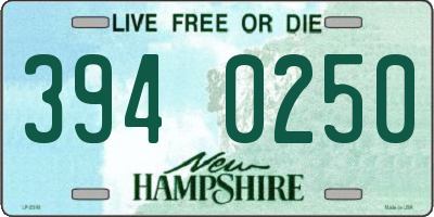 NH license plate 3940250