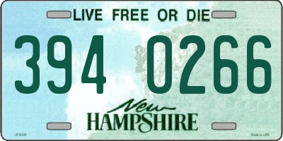 NH license plate 3940266