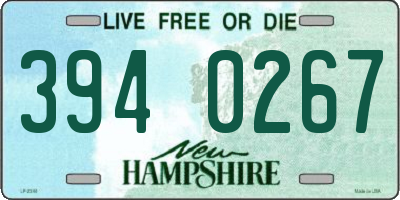 NH license plate 3940267