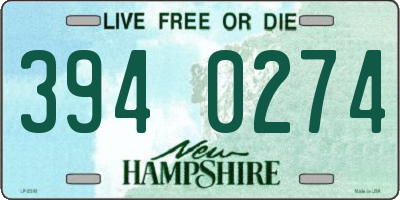 NH license plate 3940274