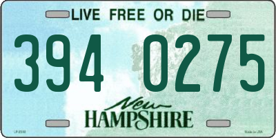 NH license plate 3940275