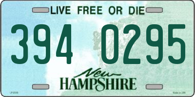 NH license plate 3940295