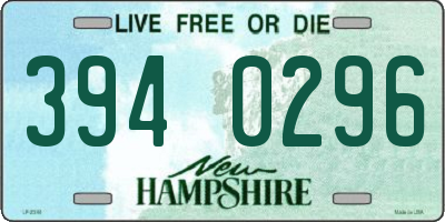 NH license plate 3940296