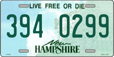 NH license plate 3940299