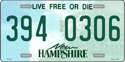 NH license plate 3940306