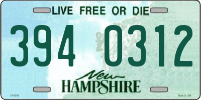 NH license plate 3940312