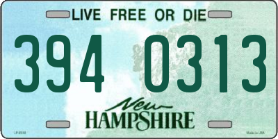 NH license plate 3940313