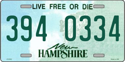 NH license plate 3940334