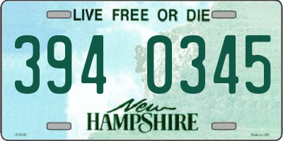 NH license plate 3940345