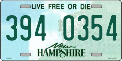 NH license plate 3940354