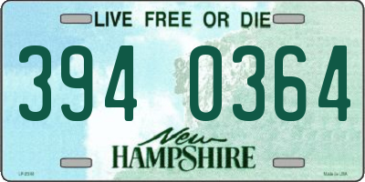 NH license plate 3940364
