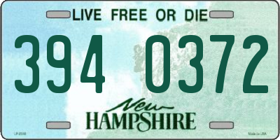 NH license plate 3940372