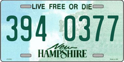NH license plate 3940377