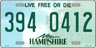 NH license plate 3940412
