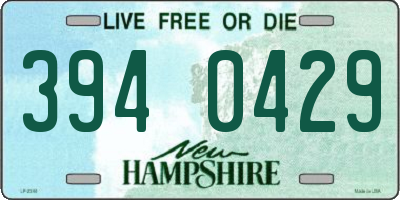 NH license plate 3940429