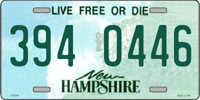 NH license plate 3940446