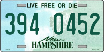 NH license plate 3940452