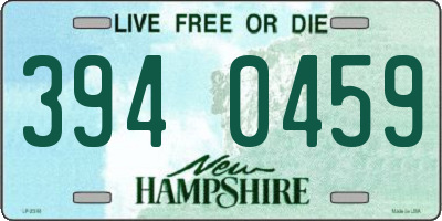 NH license plate 3940459