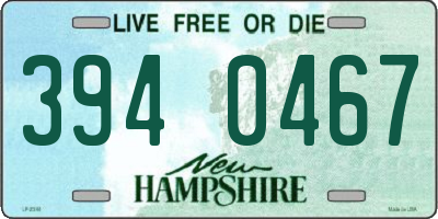 NH license plate 3940467