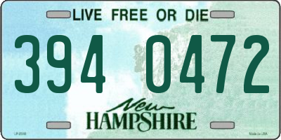 NH license plate 3940472