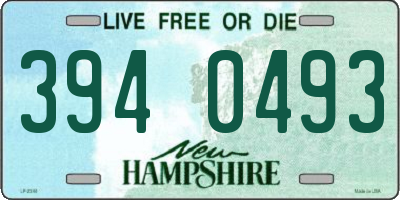 NH license plate 3940493