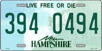 NH license plate 3940494