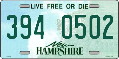 NH license plate 3940502