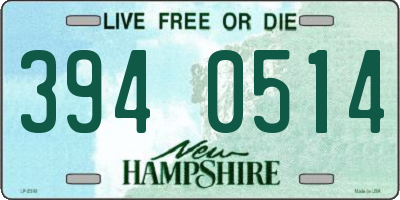 NH license plate 3940514