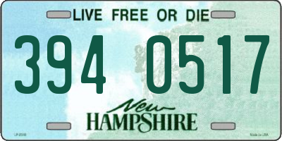 NH license plate 3940517
