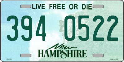 NH license plate 3940522