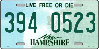 NH license plate 3940523