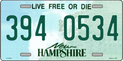 NH license plate 3940534