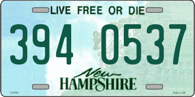 NH license plate 3940537
