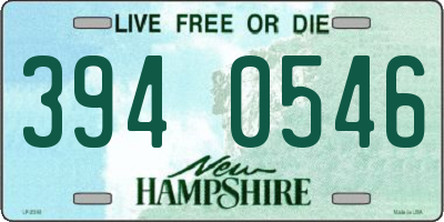 NH license plate 3940546