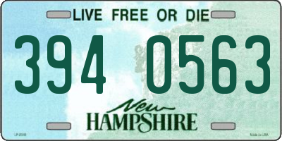 NH license plate 3940563