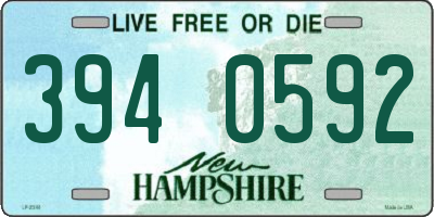 NH license plate 3940592