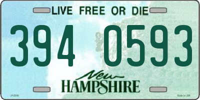 NH license plate 3940593
