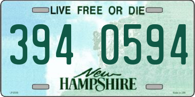 NH license plate 3940594