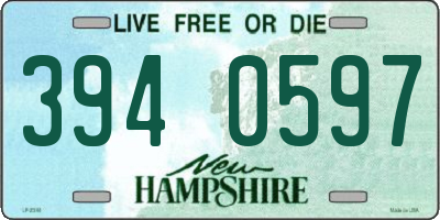 NH license plate 3940597