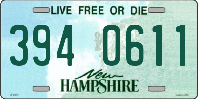 NH license plate 3940611