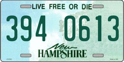 NH license plate 3940613