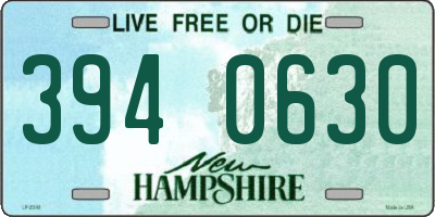 NH license plate 3940630