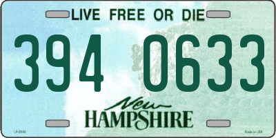 NH license plate 3940633